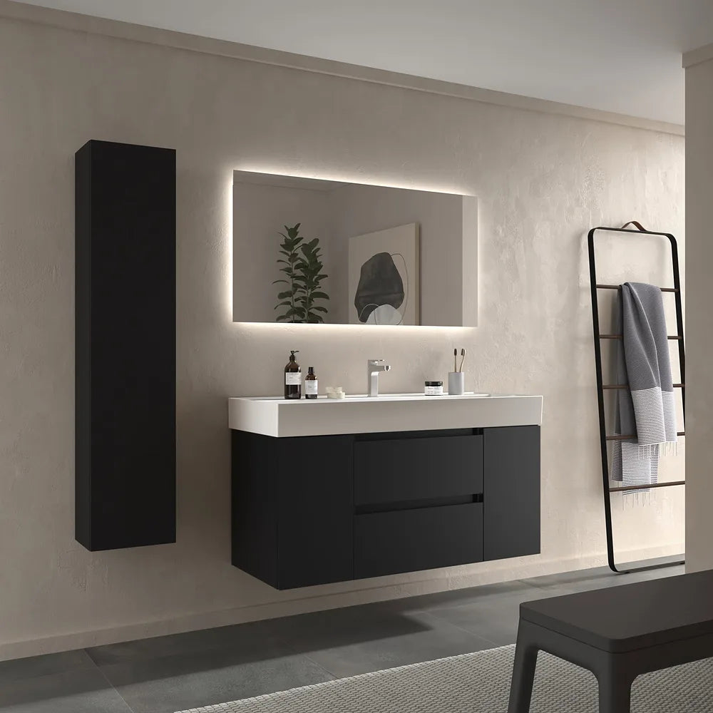 Mueble de Baño con Lavabo Salgar Bequia Plus 120 cm Negro Mate - Vista 2