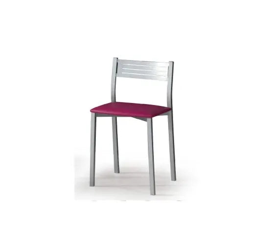 Silla de aluminio con asiento tapizado y acabado a elección Ana de Aquore 0