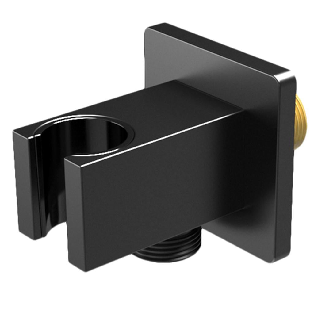 Soporte alcachofa de mano cuadrado negro mate de Valaz 0