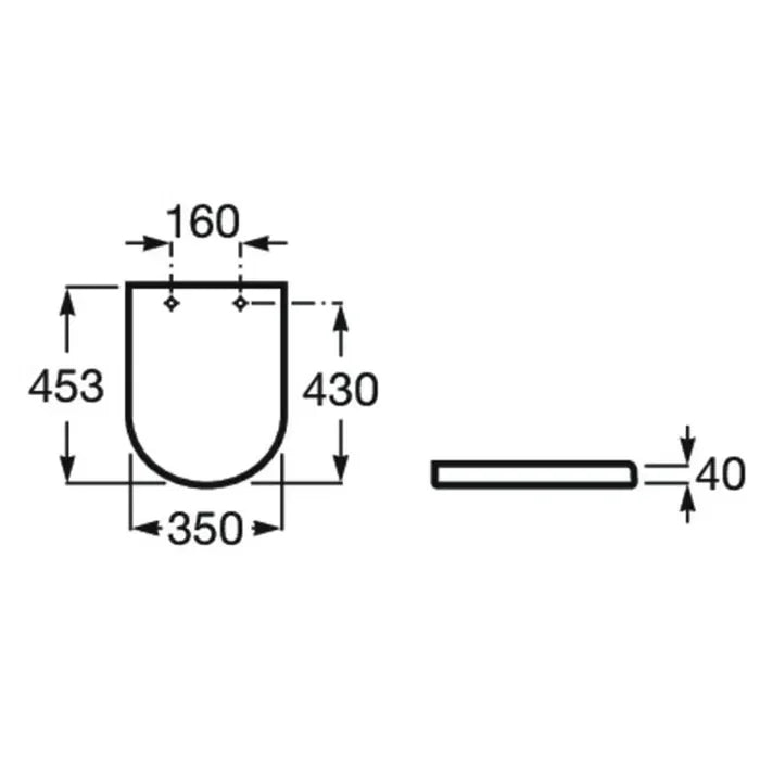 ROCA THE GAP A801D10001 Tapa y aro caída normal con un diseño circular y un acabado en color blanco Round - MerkiMarket