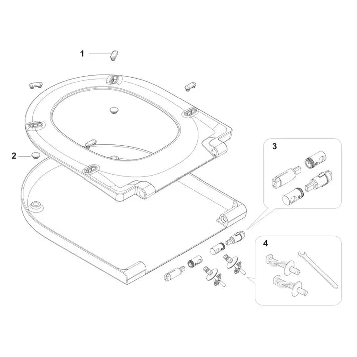 ROCA INSPIRA ROUND A80152C00B Tapa y aro compacto fabricados en material antibacteriano y latón cromado - MerkiMarket