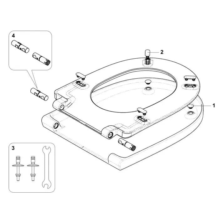 ROCA MERIDIAN A8012A200B Tapa y aro de caída amortiguada fabricados en material antibacteriano - MerkiMarket