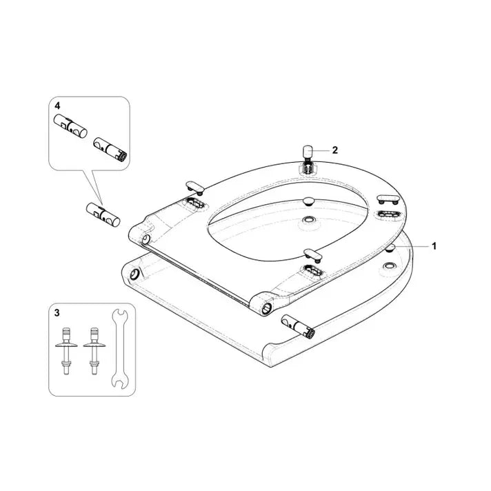 ROCA MERIDIAN A8012AC00B Tapa y aro de caída amortiguada fabricados en material antibacteriano Supralit - MerkiMarket