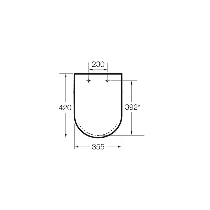 ROCA DAMA A80178B004 Tapa y asiento para indoro con caída normal - MerkiMarket