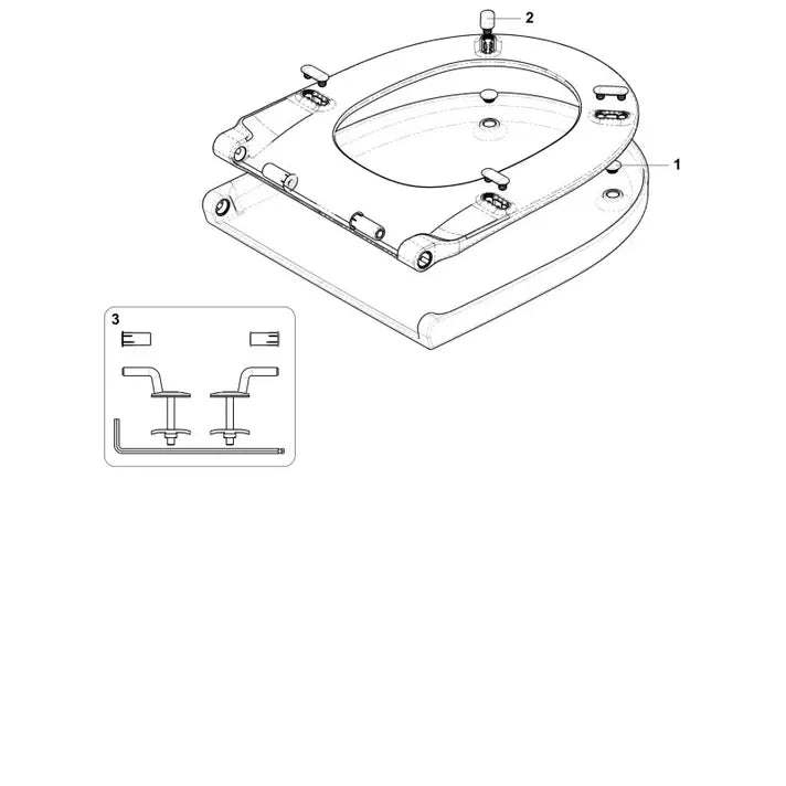ROCA MERIDIAN A8012AB00B Tapa y aro para inodoro compacto fabricados en material antibacteriano - MerkiMarket