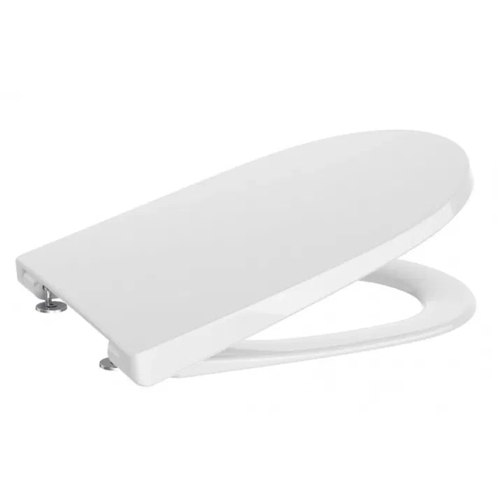 ROCA ONA A801E10001 Tapa y asiento con caída normal con un diseño circular y bisagras de acero inoxidable Supralit - MerkiMarket