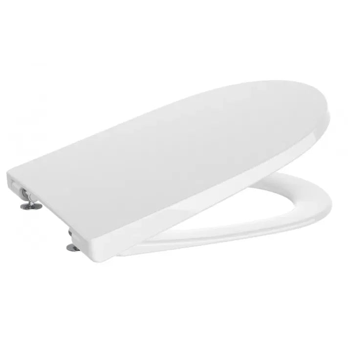 ROCA ONA A801E22001 Tapa y asiento compacto de Supralit con caída amortiguada y bisagras de acero inoxidable - MerkiMarket