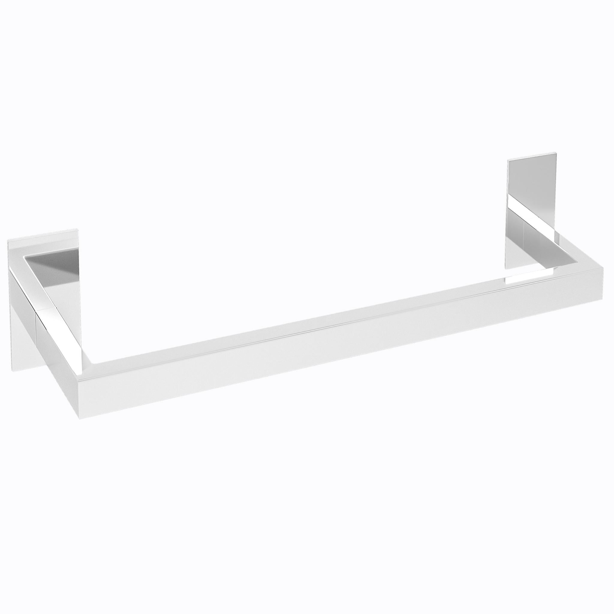 Toallero adhesivo sin taladro cuadrado 37 cm cromado para baño de Valaz 0