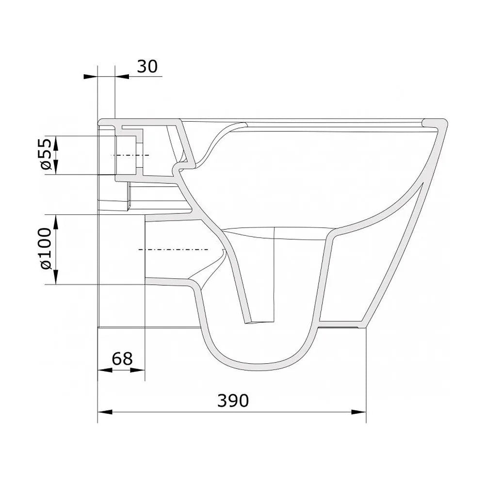 Inodoro Suspendido Rimflush Look Unisan Blanco - Vista 5