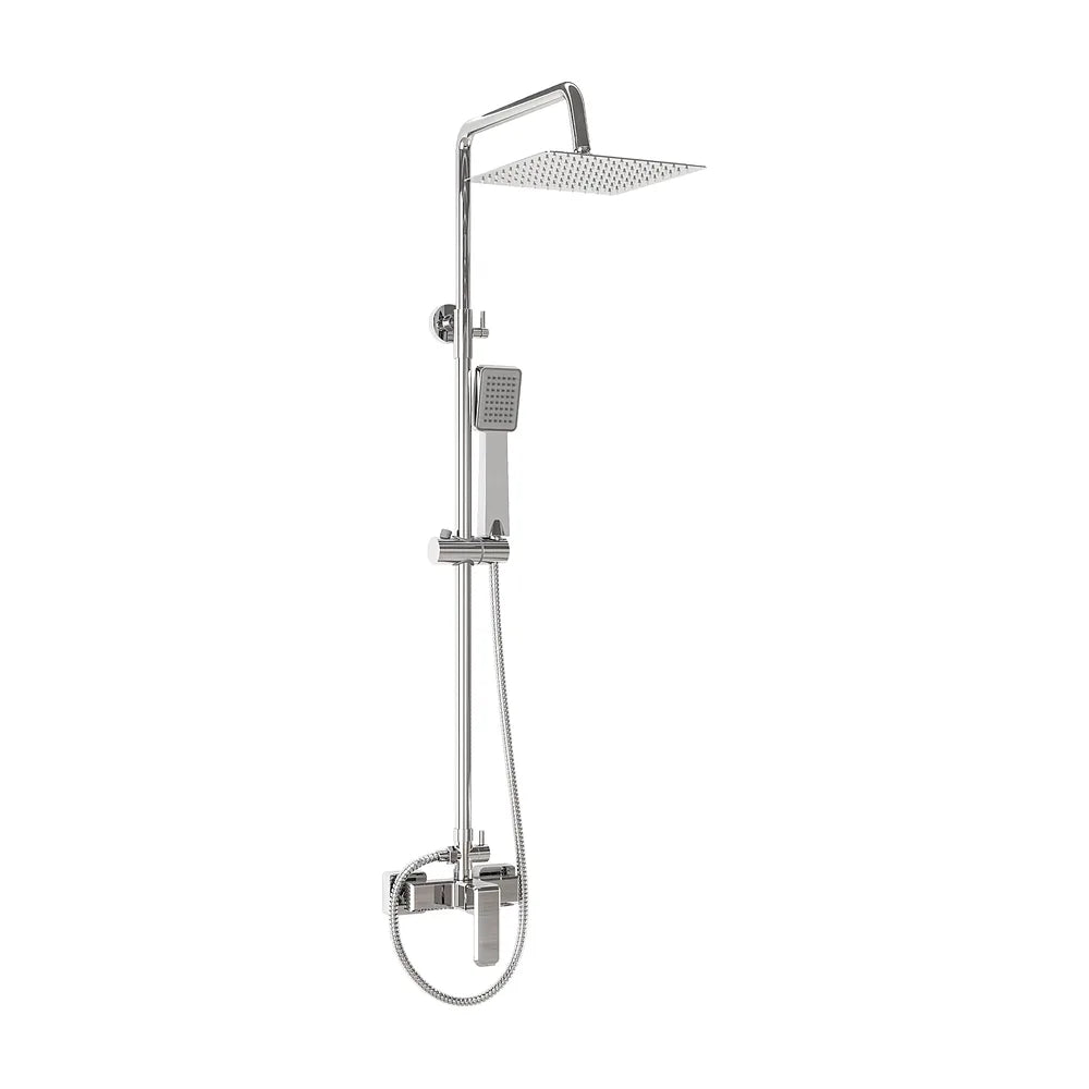 Barra de ducha monomando cuadrada ajustable hasta 120 cm cromada Vinalopo de Valaz Valaz