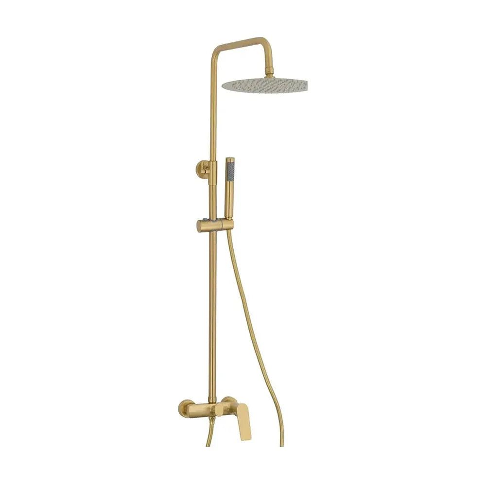Barra de ducha monomando redonda ajustable hasta 120 cm oro mate Valdivia de Valaz Valaz