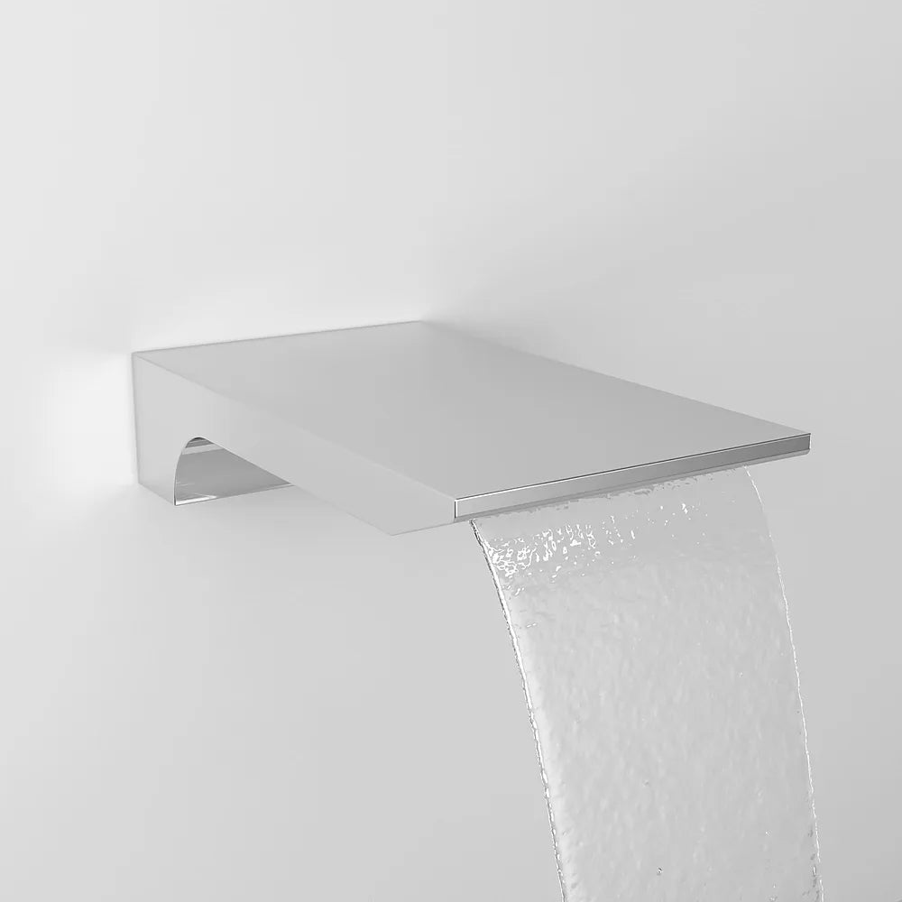 Plano o detalle técnico de Caño cascada cromado con rosca 1/2 pulgada TJ007 de Valaz
