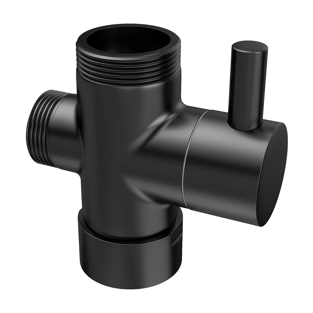 Detalle de acabado y materiales de Distribuidor de barra de ducha negro mate de Valaz