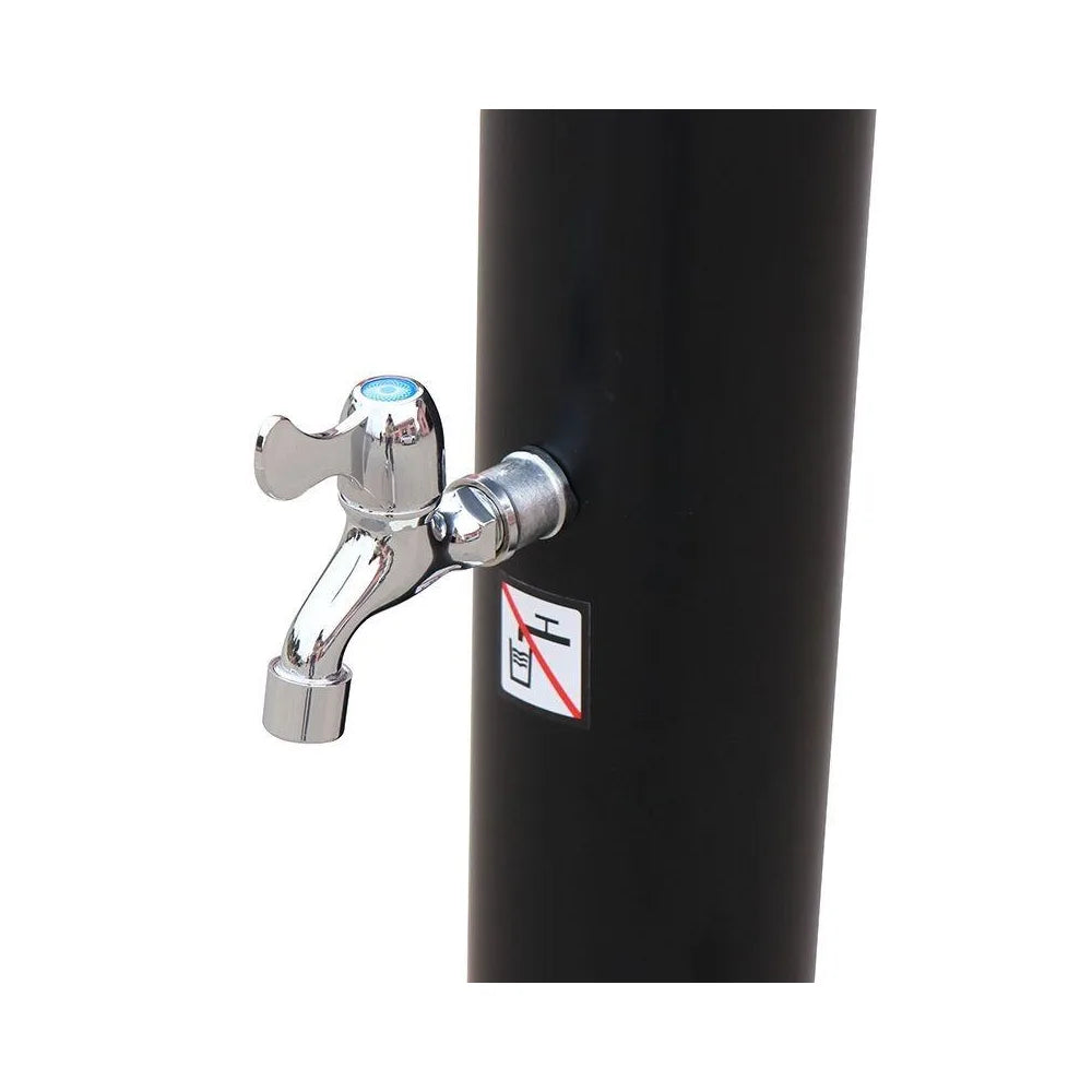 Plano o detalle técnico de Ducha Solar Exterior Valaz – 18 Litros con Agua Fría y Caliente