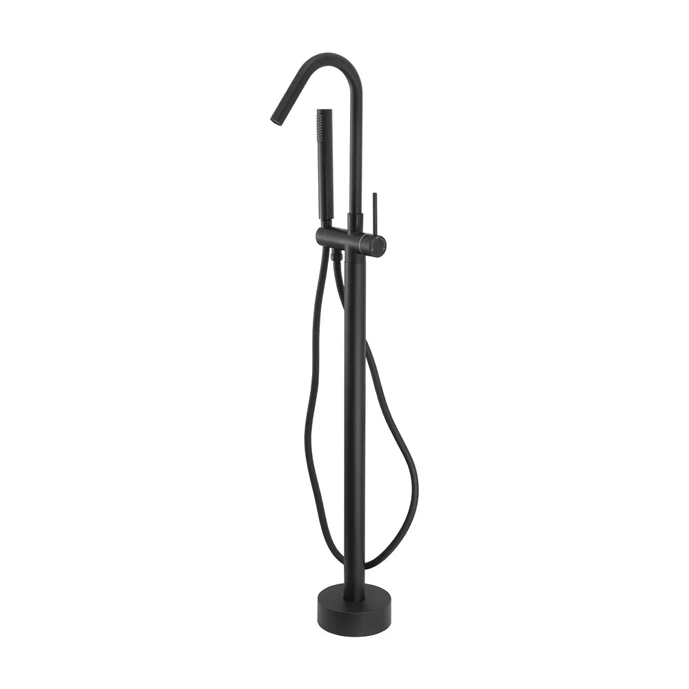 Grifo de bañera exenta redondo negro mate con diseño moderno Sella de Valaz Valaz