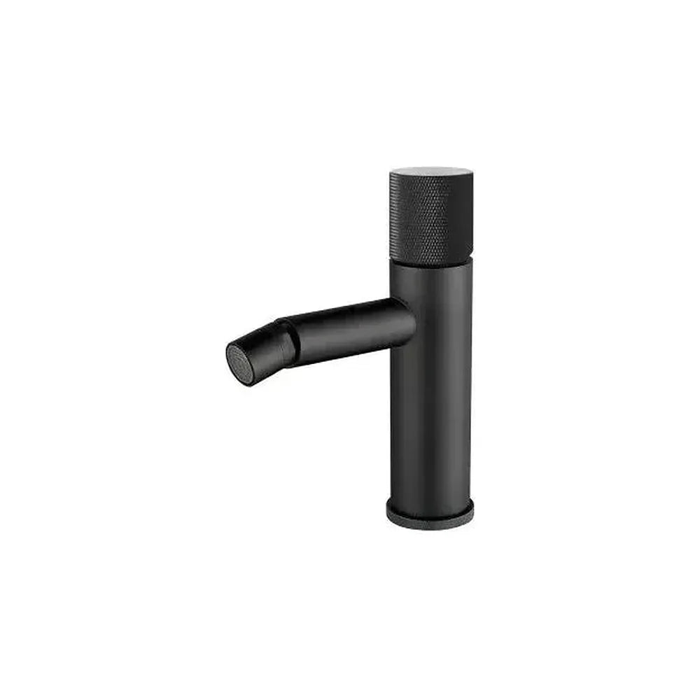 Grifo de bidé de caño recto y cuerpo redondo con llave monomando en negro mate Bidasoa de Valaz Valaz