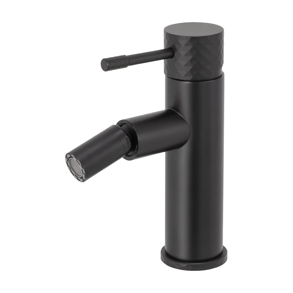 Grifo de bidé monomando con acabado negro mate y maneta luxury Oda de Valaz Valaz