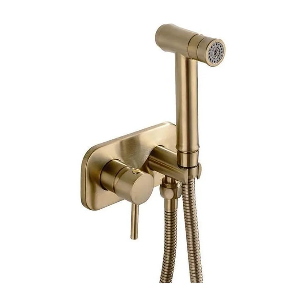 Grifo de bidet empotrado 2 vías redondo oro mate Jucar de Valaz Valaz