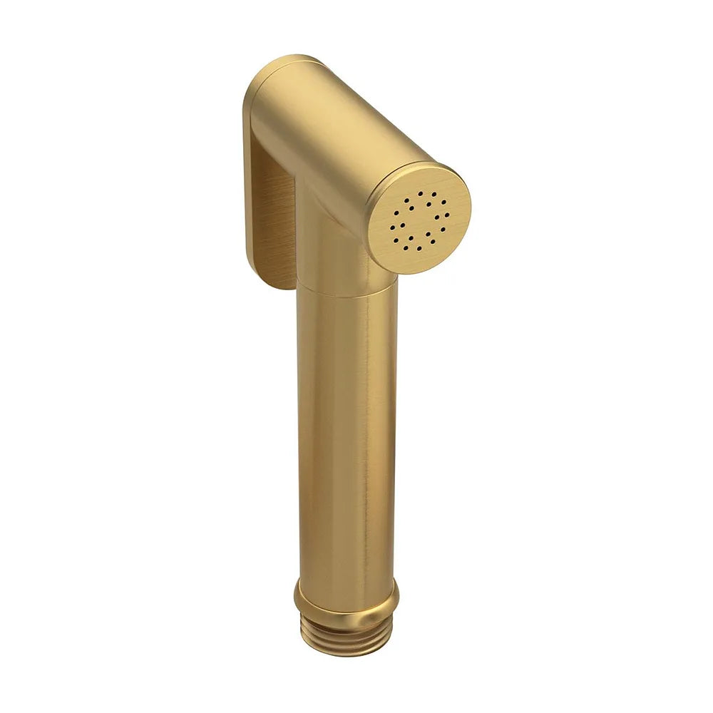 Detalle de acabado y materiales de Grifo de bidet empotrado redondo 2 vias agua fria y caliente oro mate protección PVD...