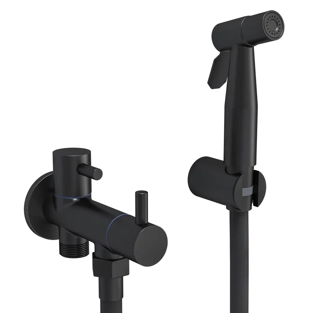 Grifo de bidet empotrado redondo de 1 vía, agua fría, en negro mate Cabriel de Valaz Valaz