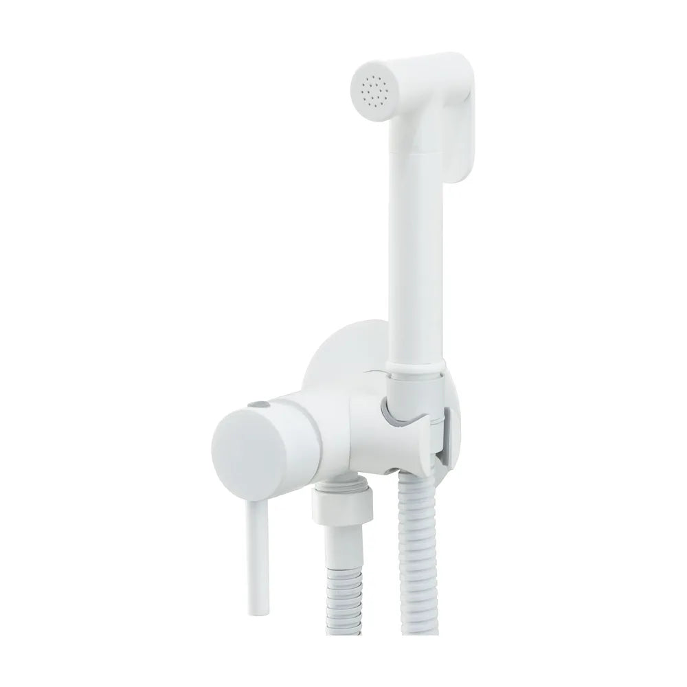 Grifo de bidet empotrado redondo de dos vías, agua fría y caliente, en blanco Guadiana de Valaz Valaz
