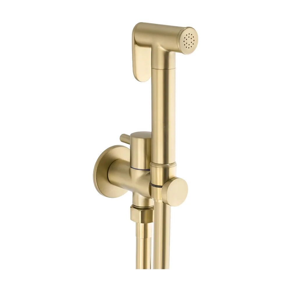 grifo de bidet empotrado redondo dorado cepillado 1 vía fría Guadiana de Valaz Valaz