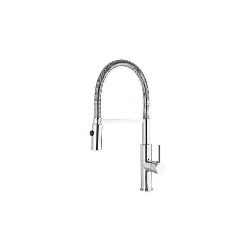 Grifo de cocina alto monomando con caño flexible en cromado Zujar de Valaz Valaz