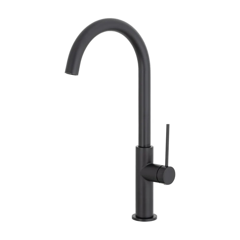 Grifo de cocina monomando con caño giratorio en negro mate Flumen de Valaz Valaz