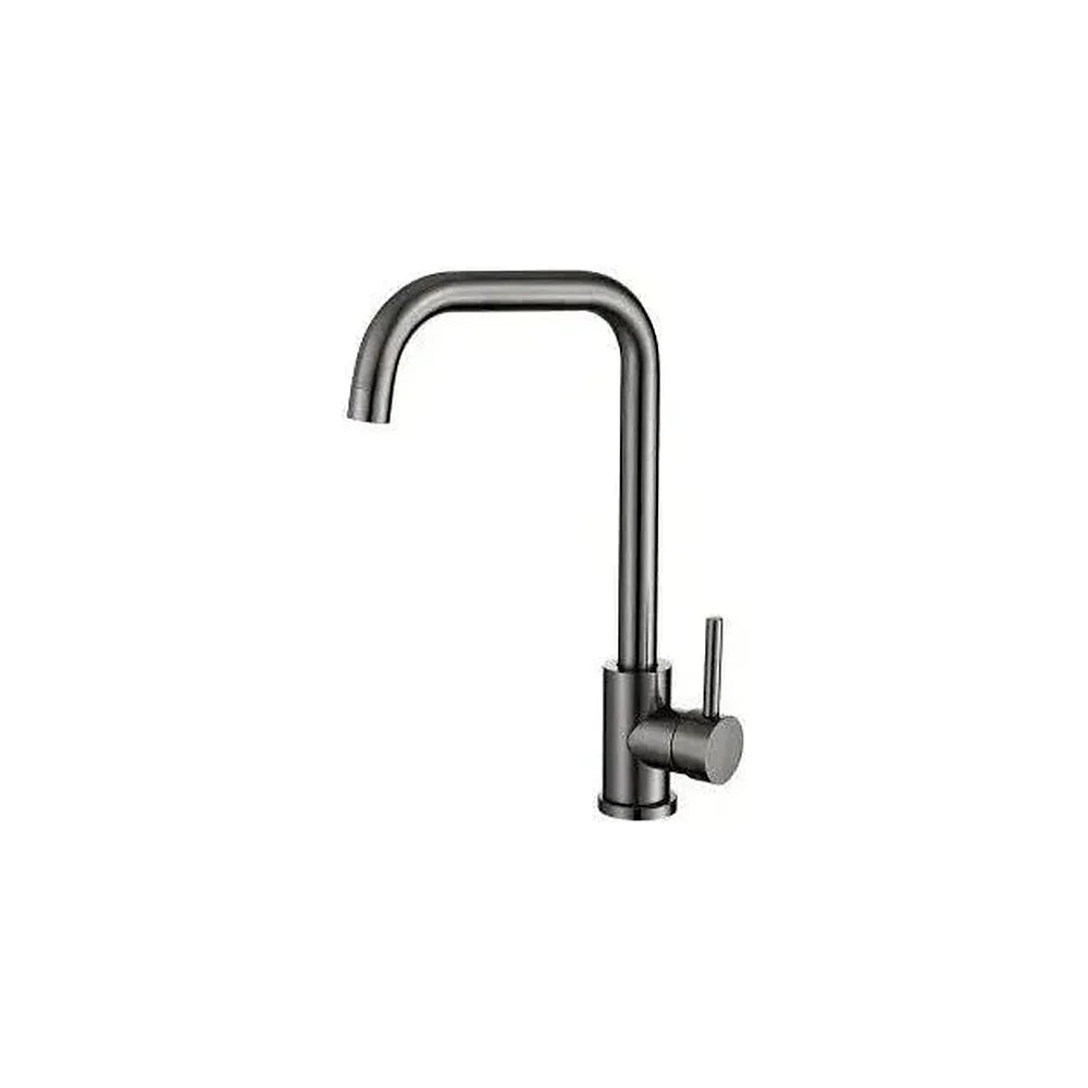 Grifo de cocina monomando giratorio con caño en forma de C en gris plomo Zancara de Valaz Valaz