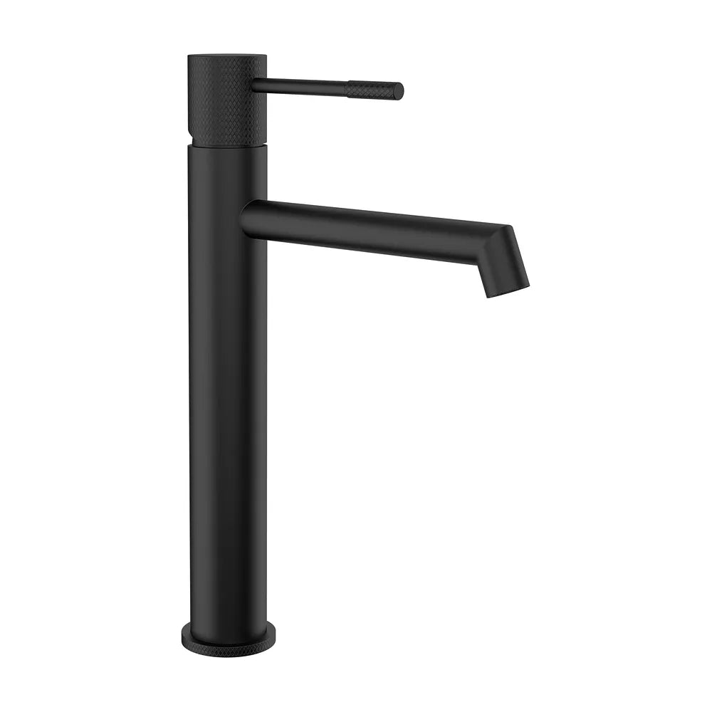 Grifo de lavabo alto para pica monomando de caño recto en negro mate Casares de Valaz Valaz