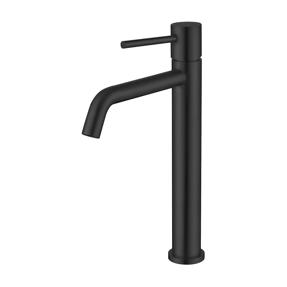 Grifo de lavabo alto para pica monomando redondo en negro mate Ebro de Valaz Valaz