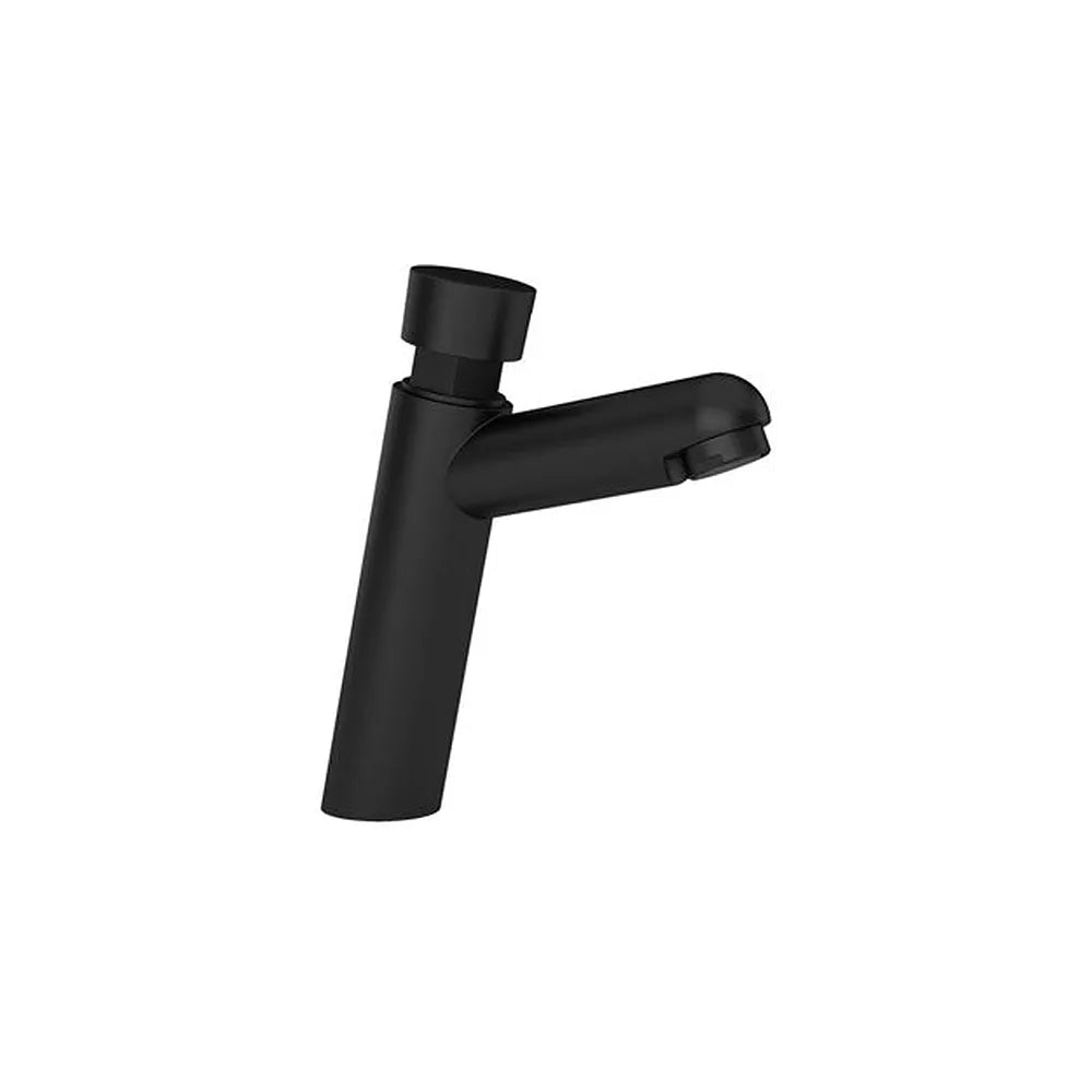 Grifo de lavabo con pulsador temporizador en negro mate Navia de Valaz Valaz