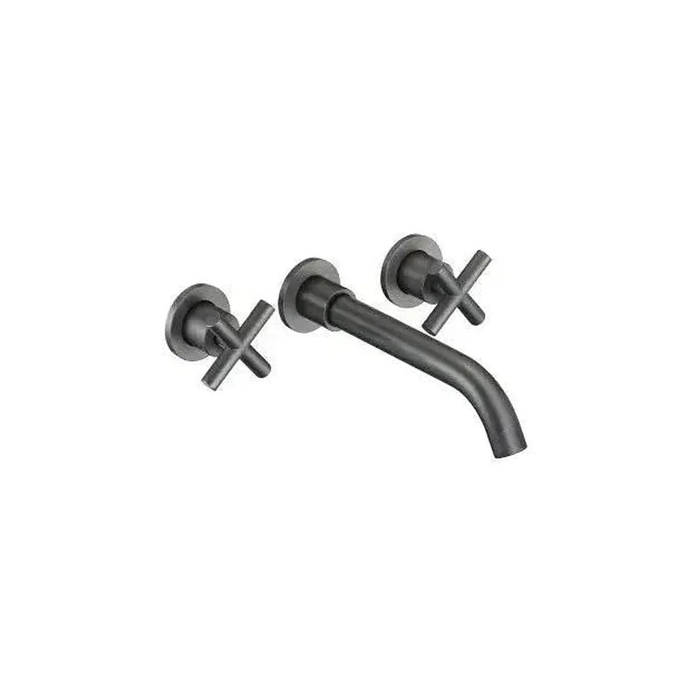 Grifo de lavabo empotrado bimando redondo en negro mate Nalon de Valaz Valaz
