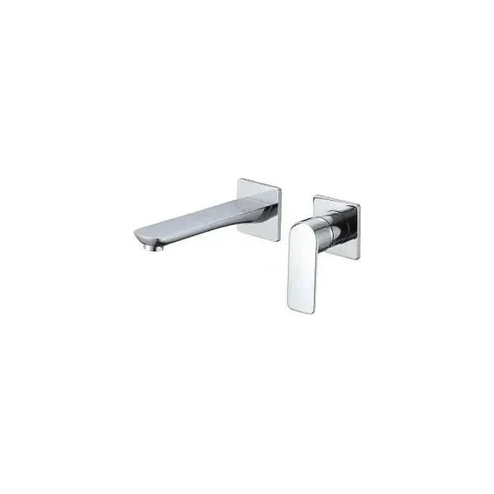 Grifo de lavabo empotrado monomando cuadrado en latón cromado Esla de Valaz Valaz