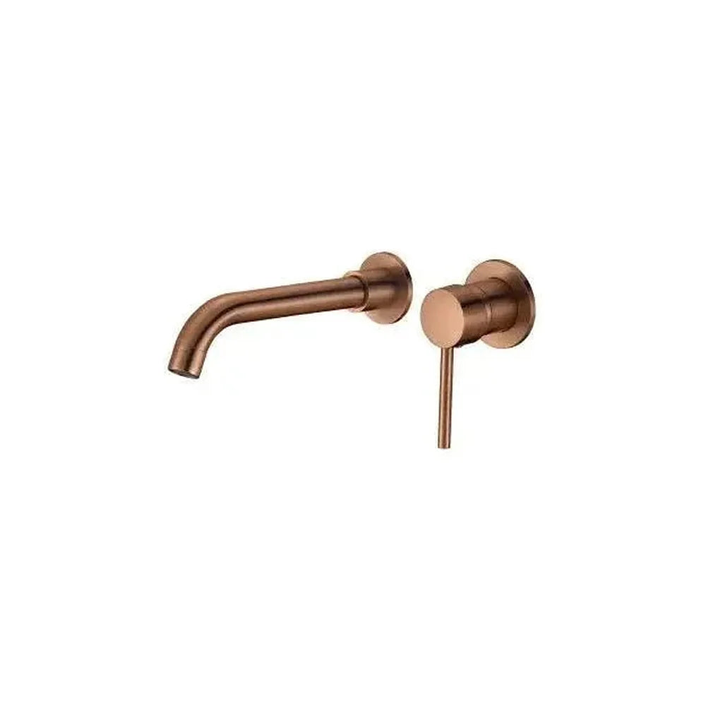 Grifo de lavabo empotrado monomando en latón oro rosa cepillado Guadiana de Valaz Valaz