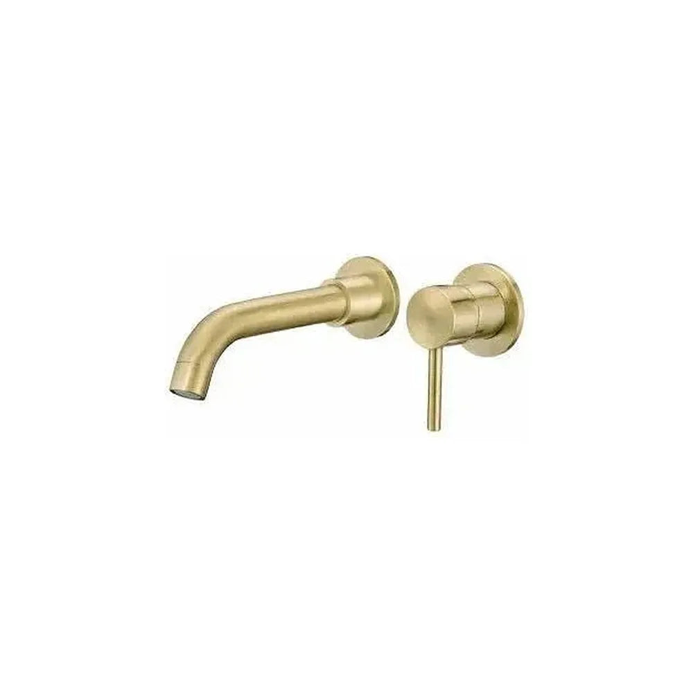 Grifo de lavabo empotrado monomando de 15 cm en latón dorado envejecido Guadiana de Valaz Valaz