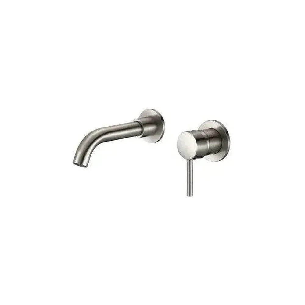 Grifo de lavabo empotrado monomando de 15 cm en latón acero cepillado Guadiana de Valaz Valaz