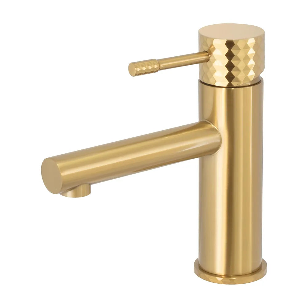 Grifo de lavabo monomando en dorado cepillado Birim de Valaz Valaz