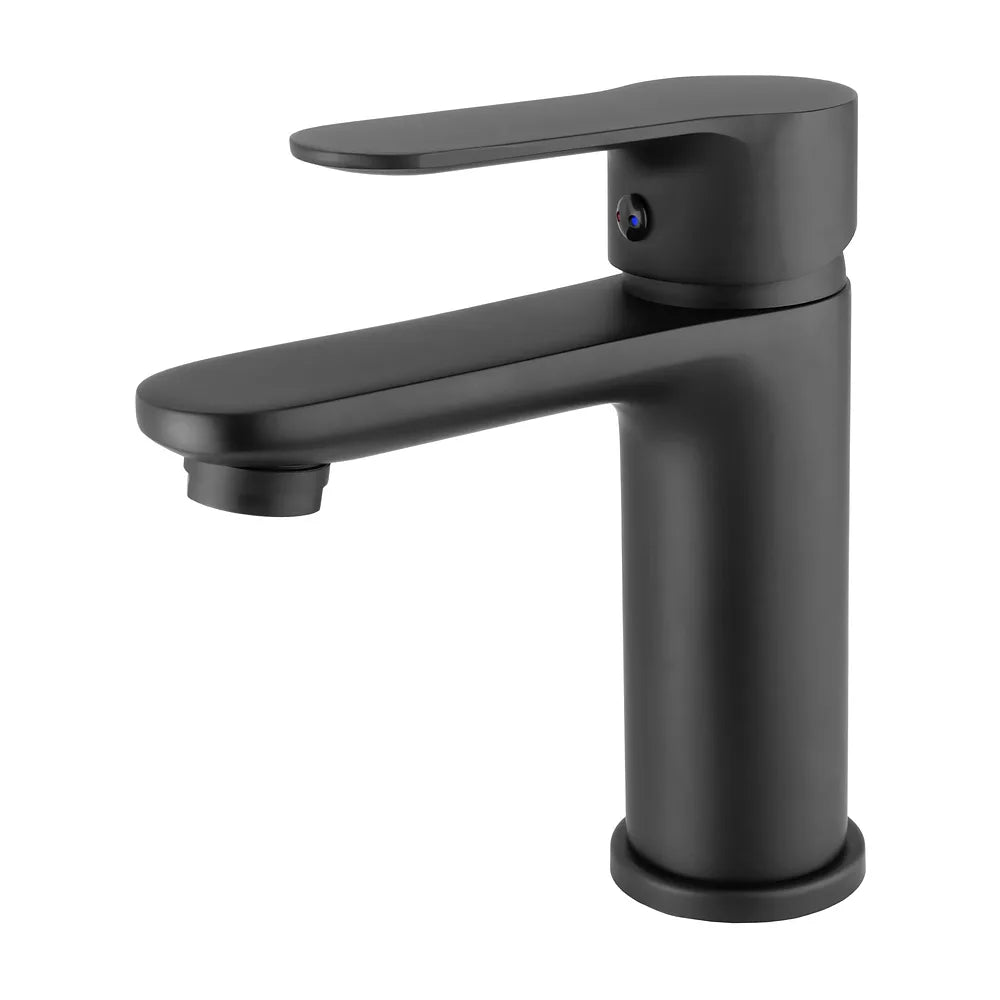 Grifo de lavabo monomando redondo en negro mate Viar de Valaz Valaz