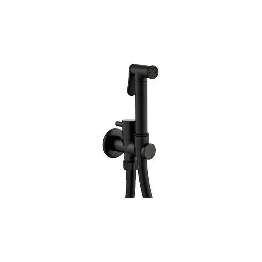 Grifo para bidé empotrado de una vía en latón y acero inoxidable en negro mate Guadiana de Valaz Valaz