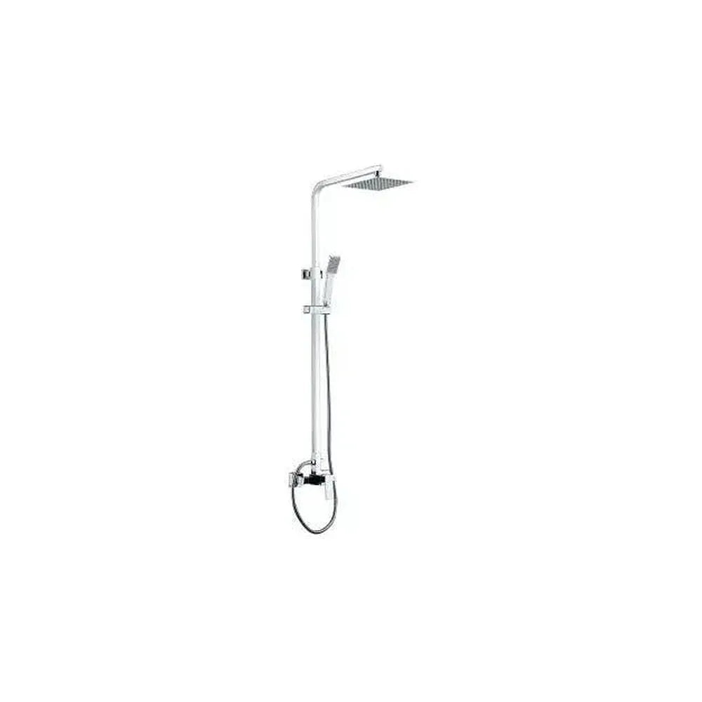 Kit de columna para ducha monomando con estructura cuadrada en cromado Mundo de Valaz Valaz