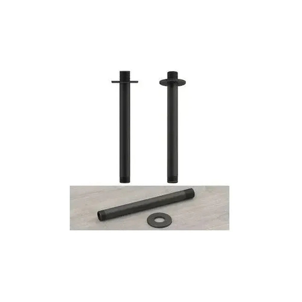 Soporte de rociador de ducha para techo de latón de 17 cm en negro mate de Valaz Valaz