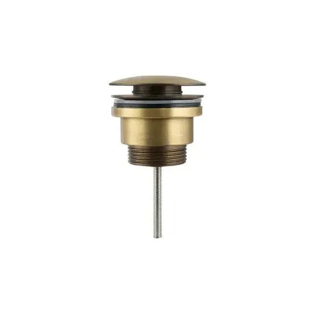 Válvula click clack redonda para lavabo o bidet en latón dorado envejecido de Valaz Valaz