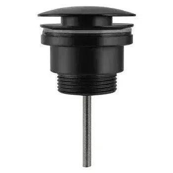 Vista principal de Válvula click clack redonda para lavabo o bidet en latón negro mate de Valaz