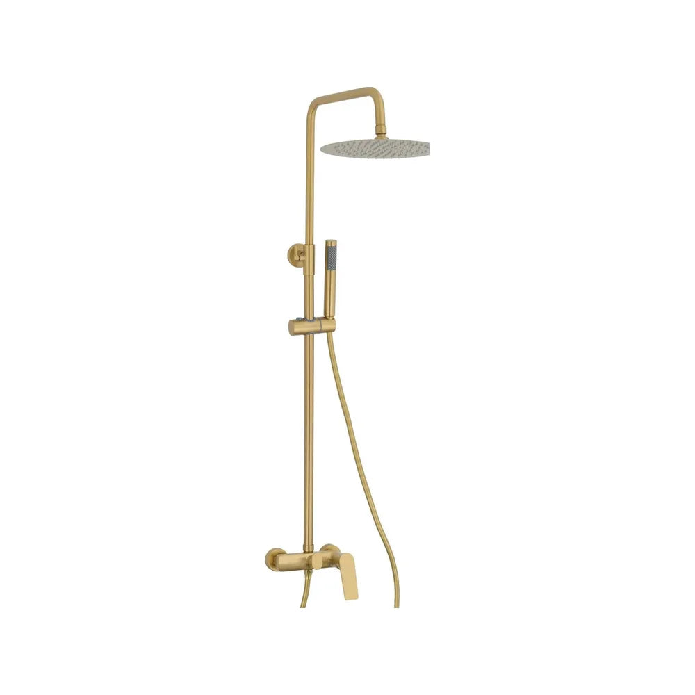 Barra de ducha monomando redonda ajustable hasta 120 cm oro mate Valdivia de Valaz - Marca Valaz en MerkiMarket