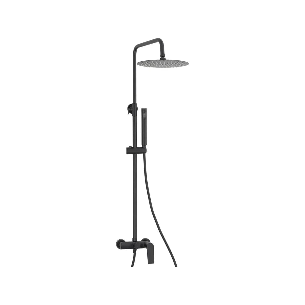 Barra de ducha monomando redonda ajustable hasta 120 cm en negro mate Valdivia de Valaz - Marca Valaz en MerkiMarket