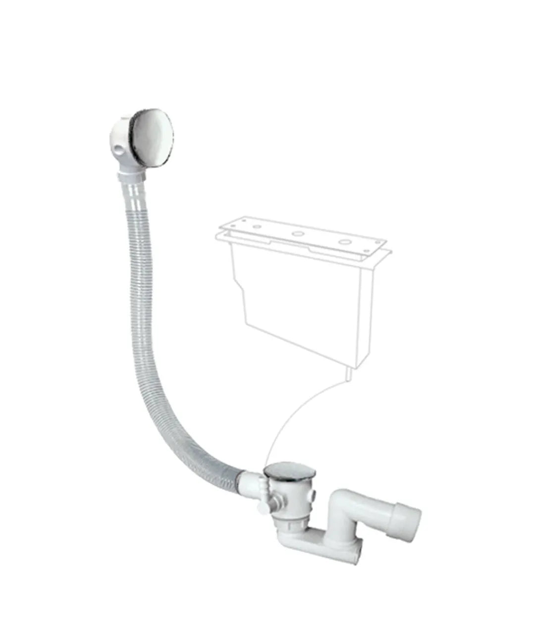 Válvula de desagüe estilo click clack apta para bañera con rebosadero y toma de drenaje Complementos Tres 0