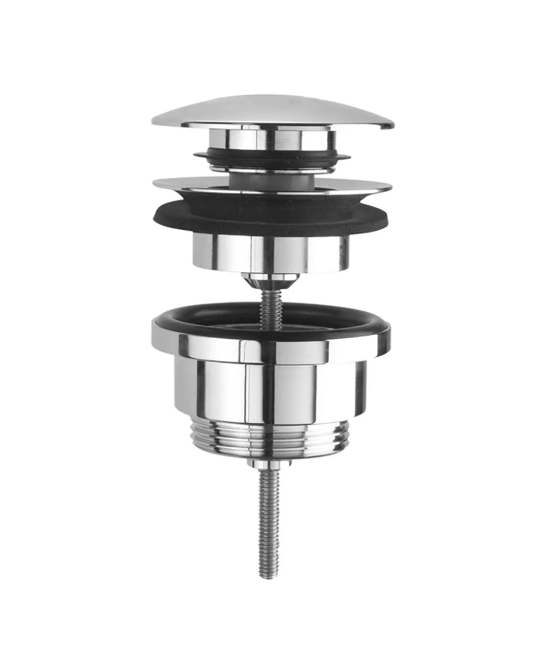 Válvula de desagüe para lavabo Simple Rapid de acero con acabado cromado TRES 0