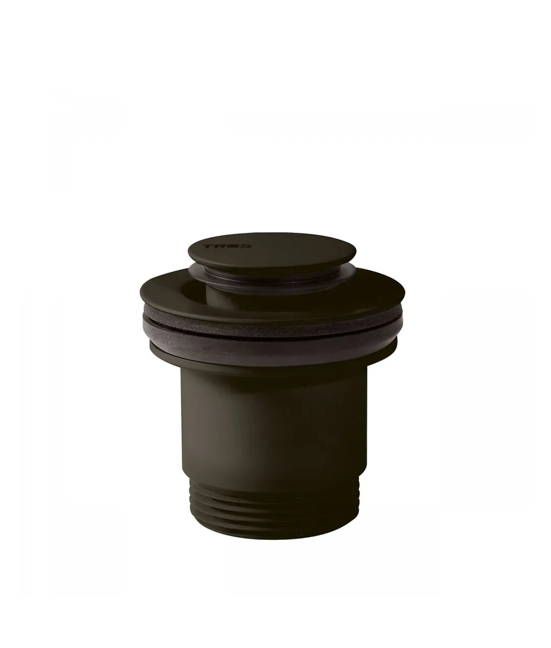 Válvula de desagüe para lavamanos de fácil instalación con acabado negro bronce Complementos Tres 0