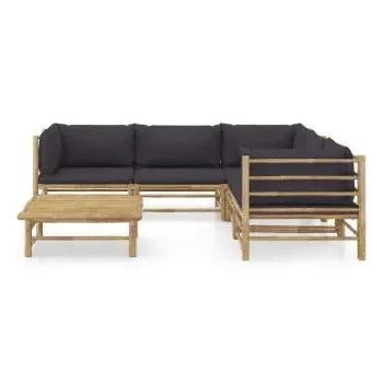 vidaxl_3058214_set_de_muebles_para_el_jardín_de_6_piezas_fabricado_en_bambú_con_cojines_con_un_acabado_en_color_gris_oscuro_1